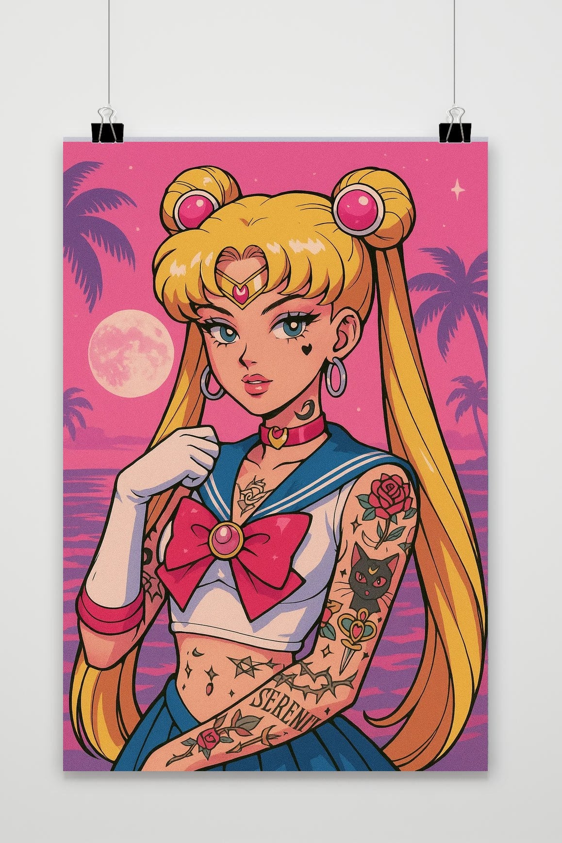 Sailor Moon Tattoo poster van 25 Artstreet