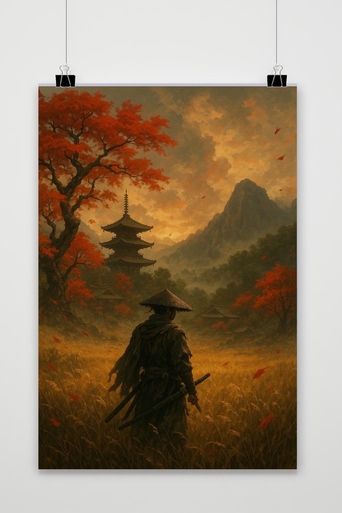 Samurai Japan Landscape poster van 25 Artstreet