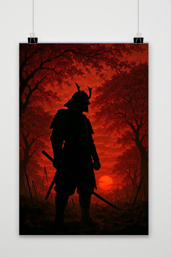Samurai Silhouette Poster