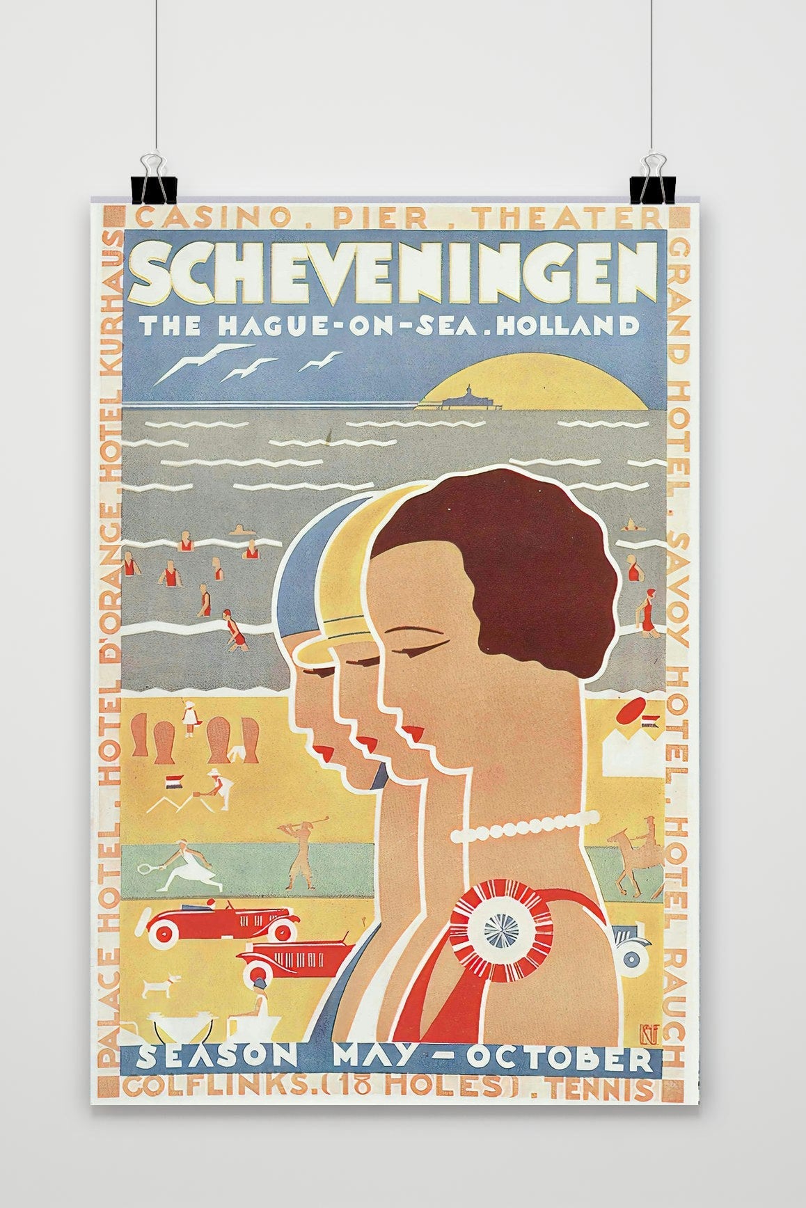 Póster Scheveningen Vintage de 25 Artstreet