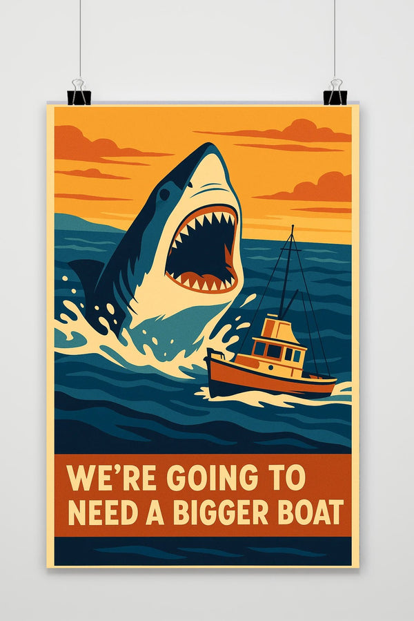 Póster Shark Need Bigger Boat