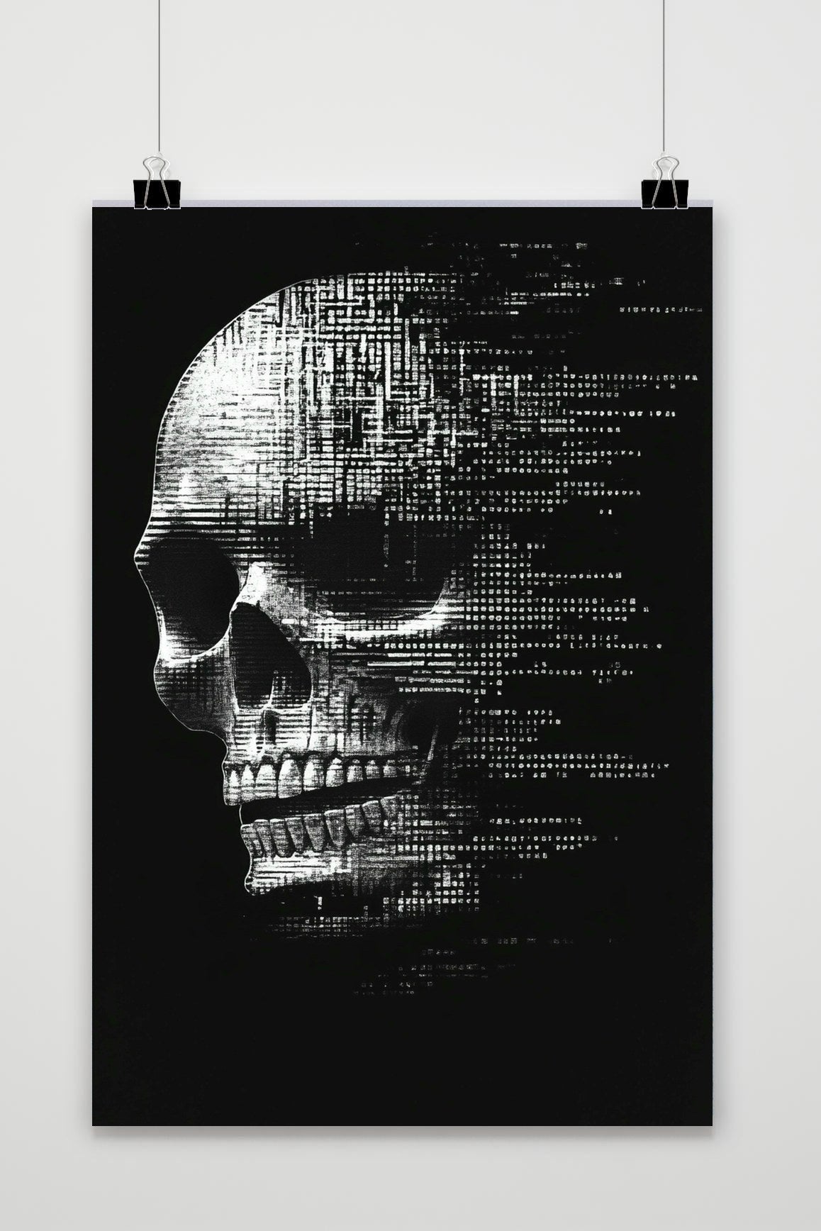 Affiche Skull Zwart-Wit de 25 Artstreet