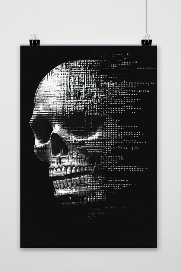 Affiche Skull Zwart-Wit
