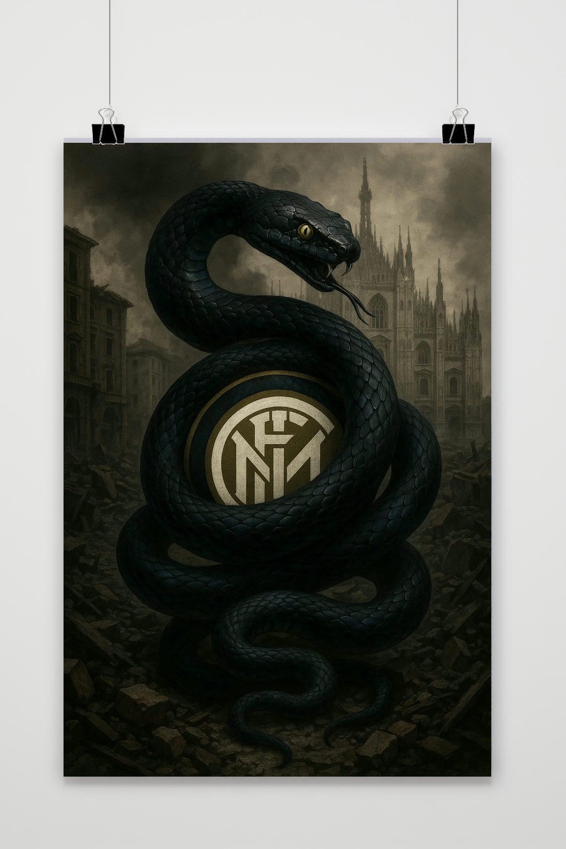 Snake Inter Milan Logo poster van 25 Artstreet