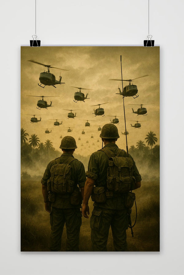 Póster Soldiers Helicopters