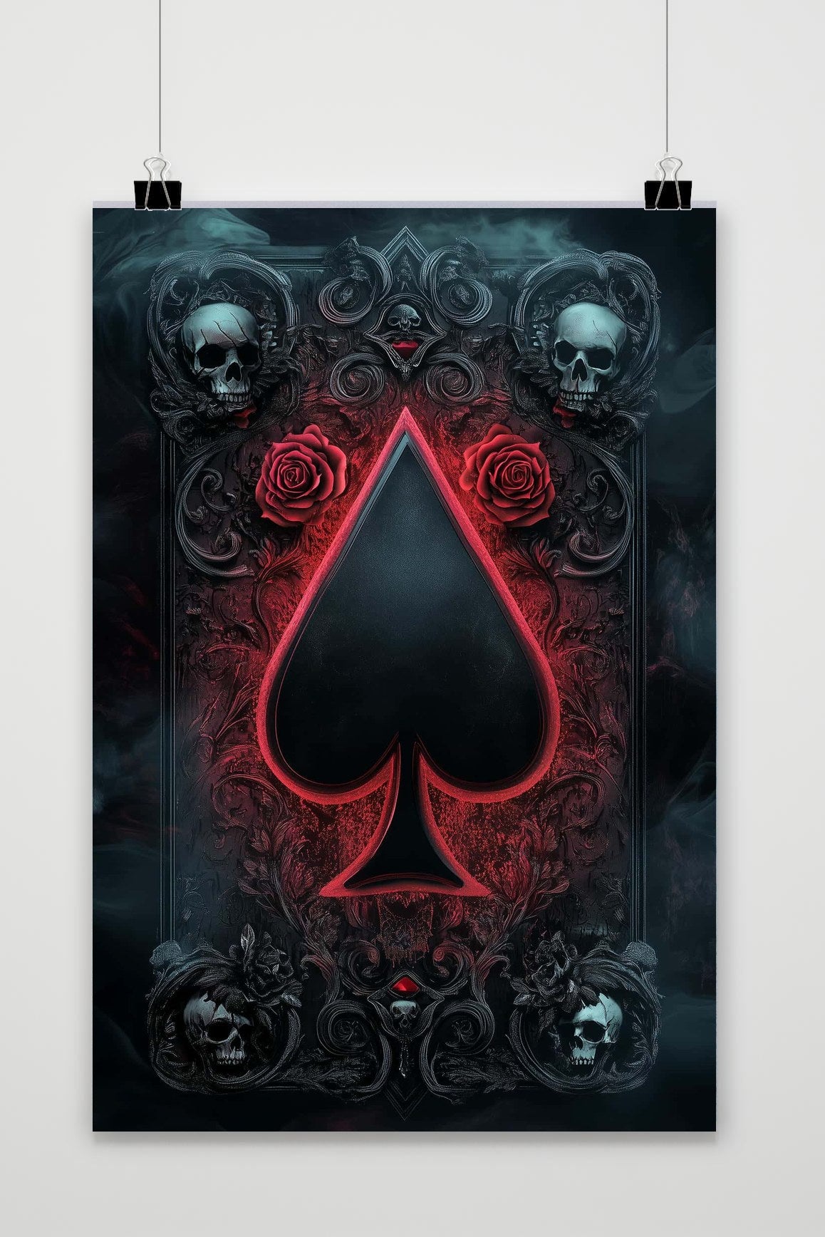 Affiche Spade Skull Gothic de 25 Artstreet