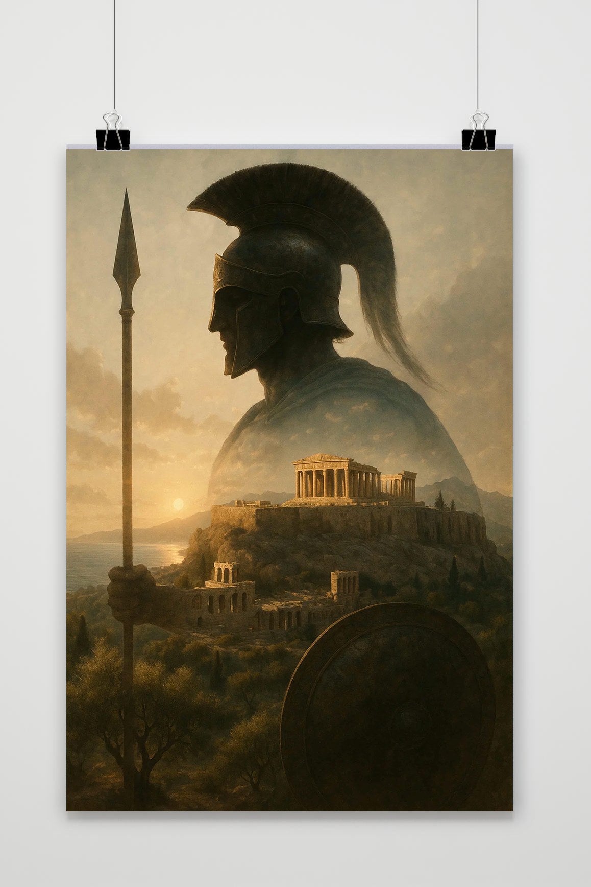 Spartan Warrior Ancient Greece poster van 25 Artstreet