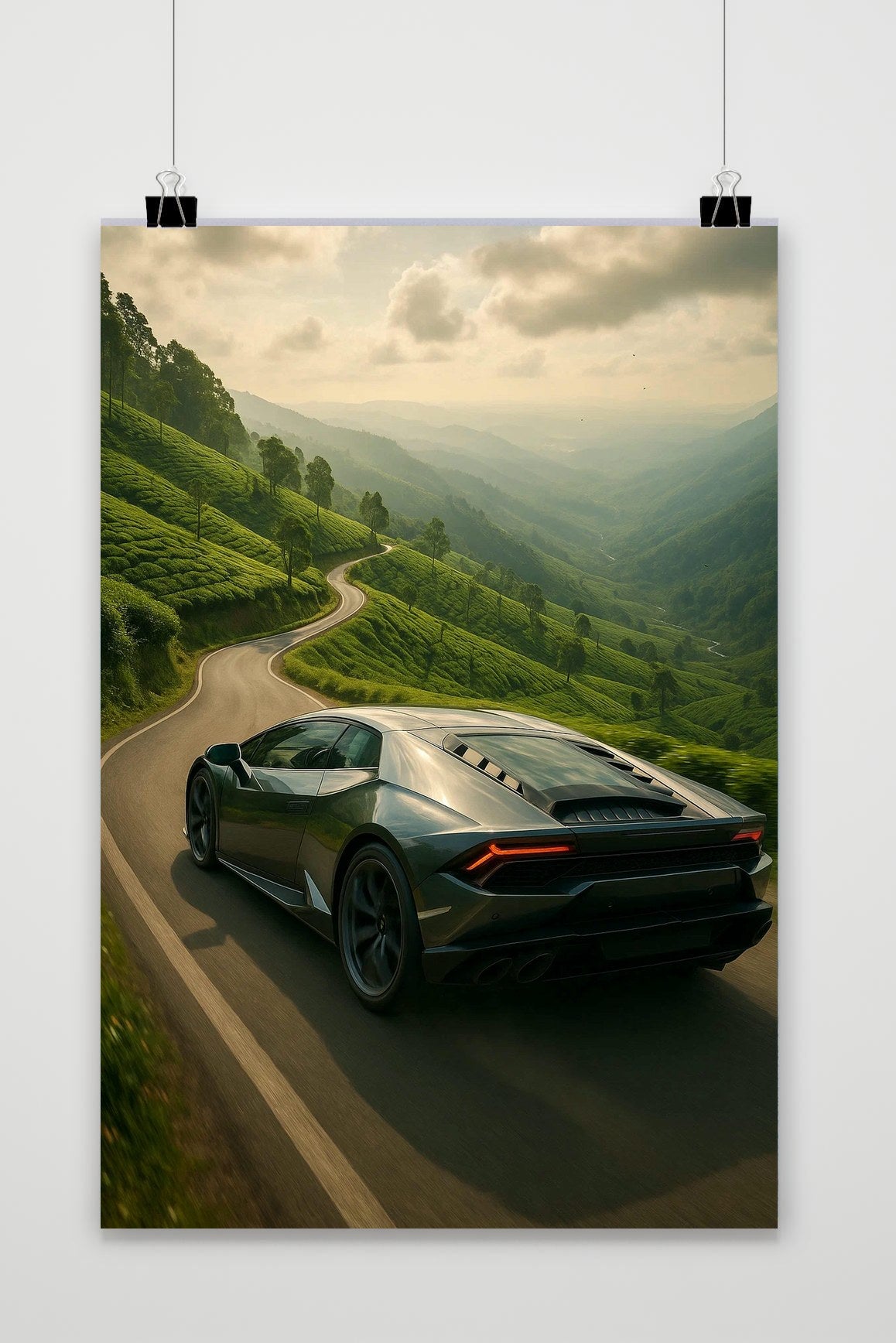 Affiche Sports Car Landscape de 25 Artstreet
