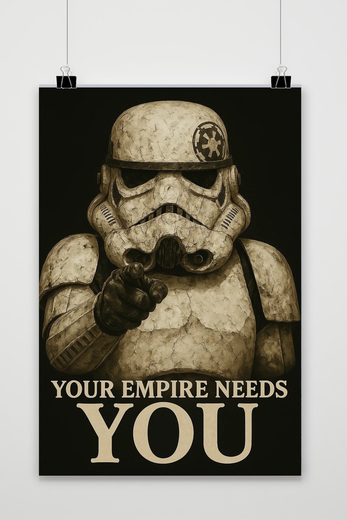 Póster Star Wars Stormtrooper Your Empire Needs You Quote de 25 Artstreet