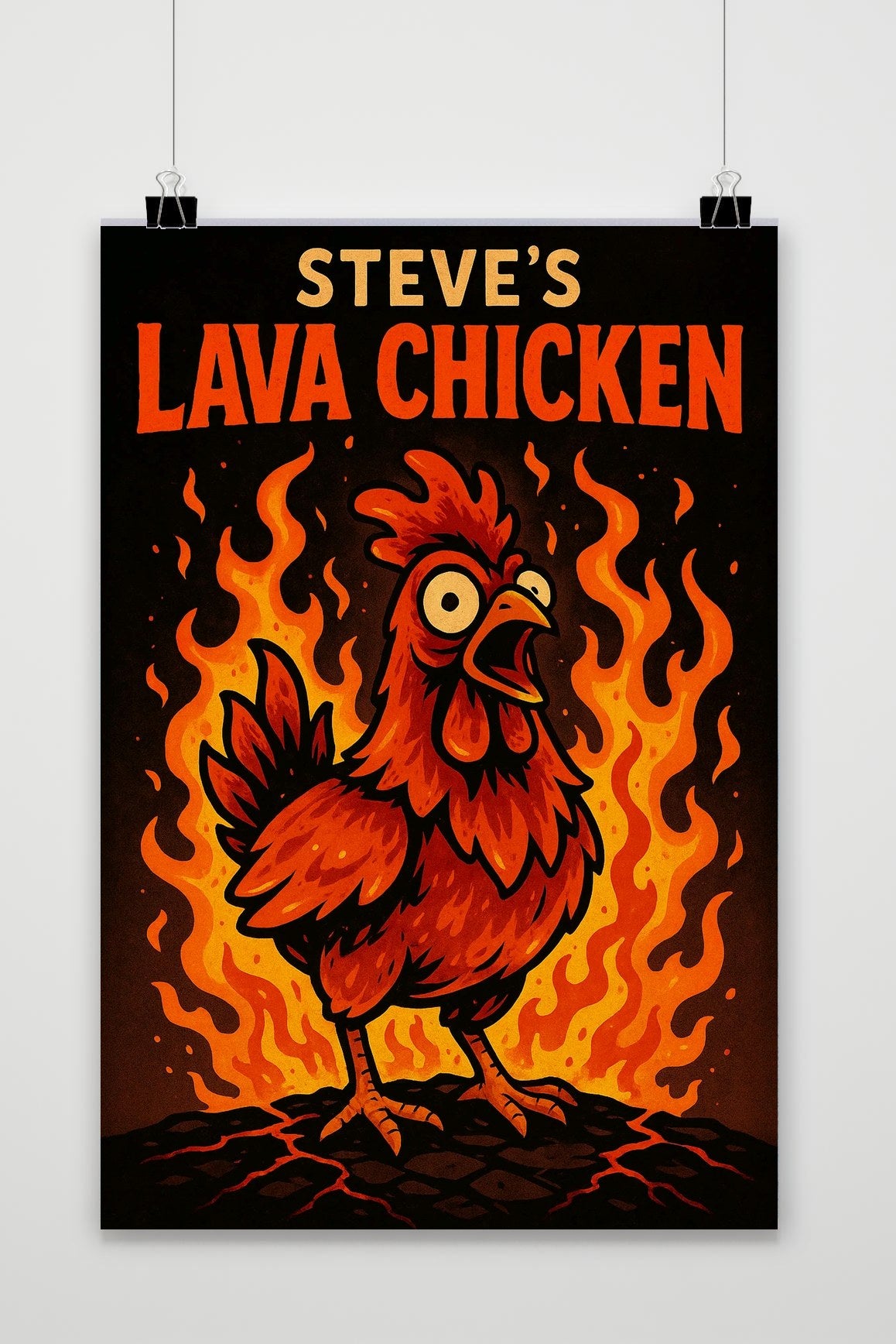 Affiche Steve's Lava Chicken (Minecraft) de 25 Artstreet