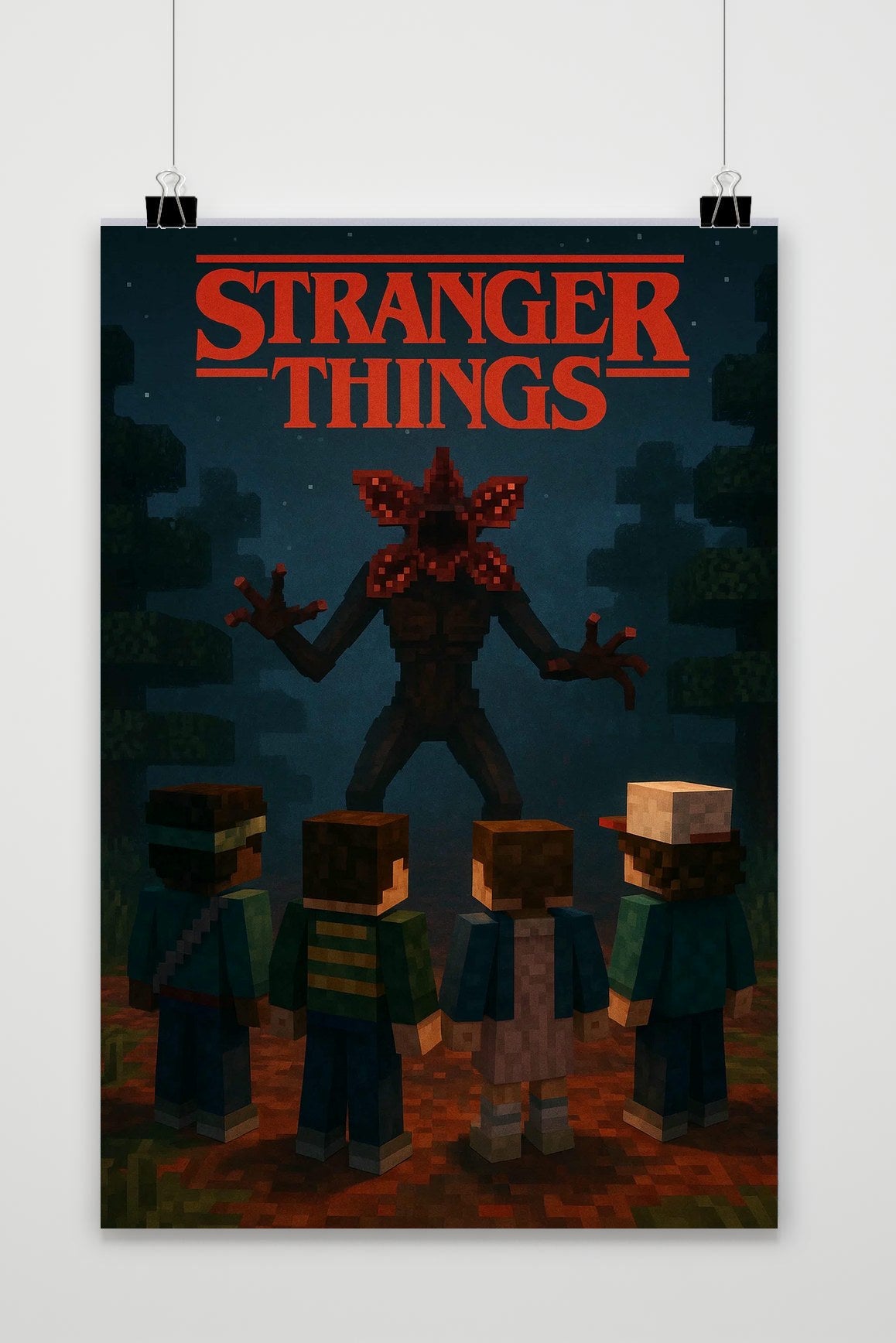 Affiche Stranger Things Pixel de 25 Artstreet