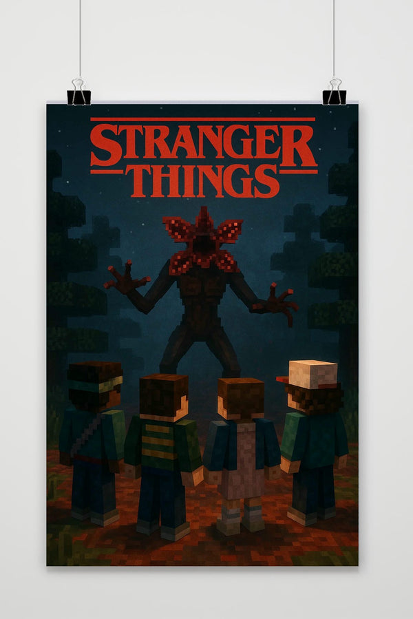 Stranger Things Pixel Poster