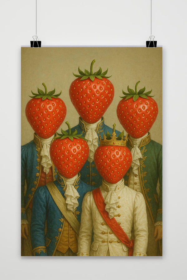 Strawberry Head Vintage Poster