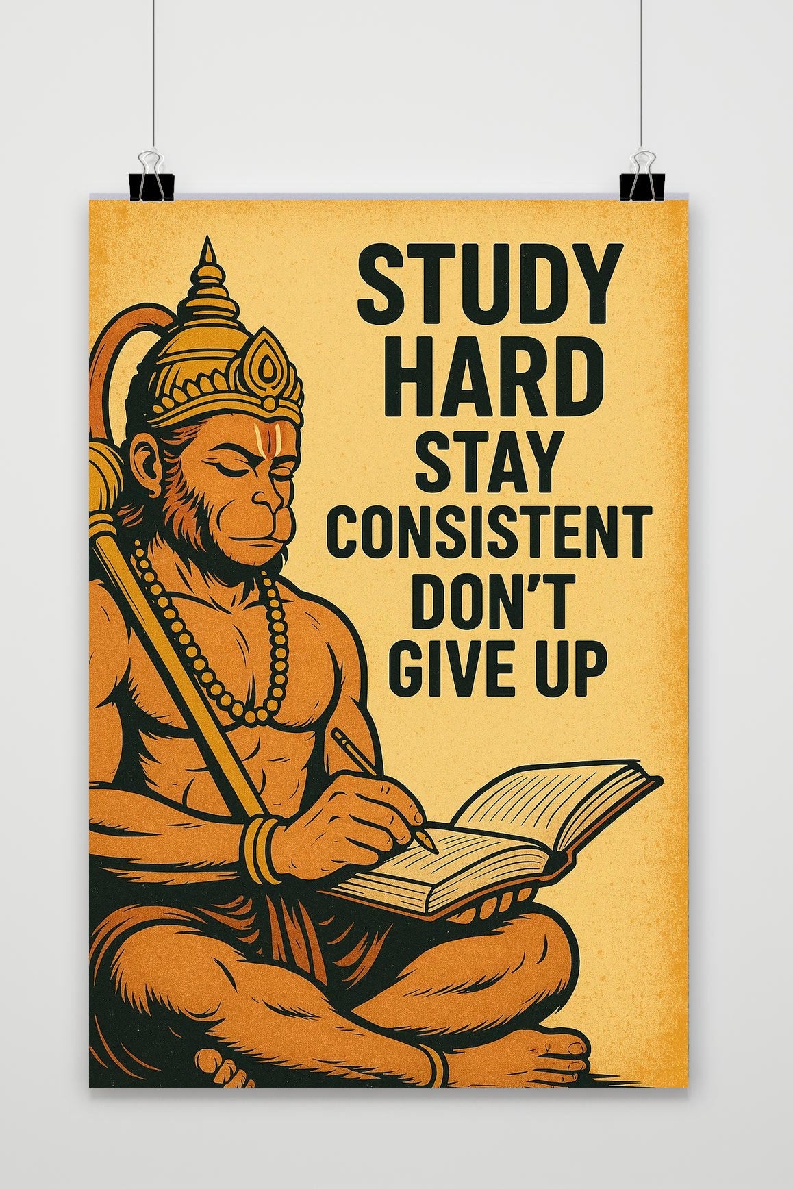 Affiche Study Hard de 25 Artstreet