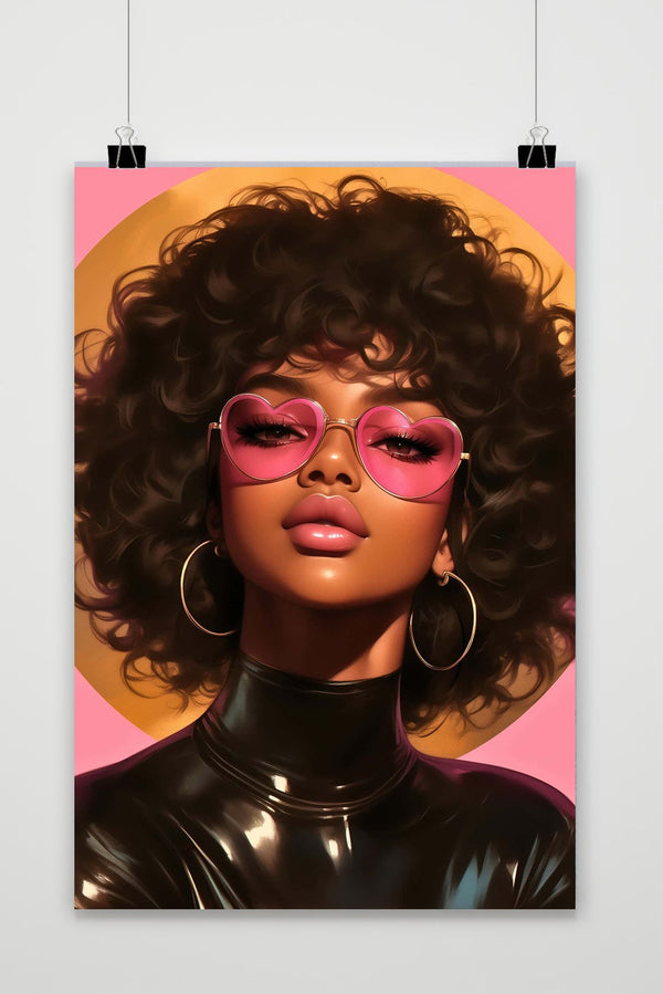 Sunglasses Heart Poster
