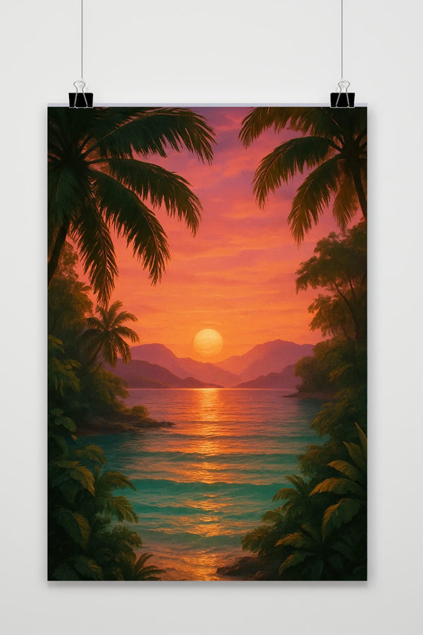 Sunset Tropical poster
