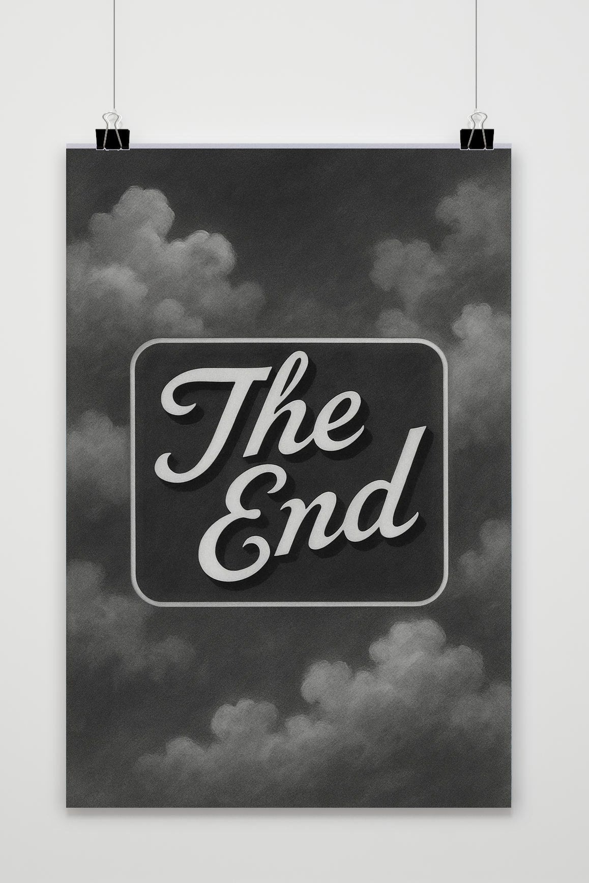 The End Text B&W poster van 25 Artstreet