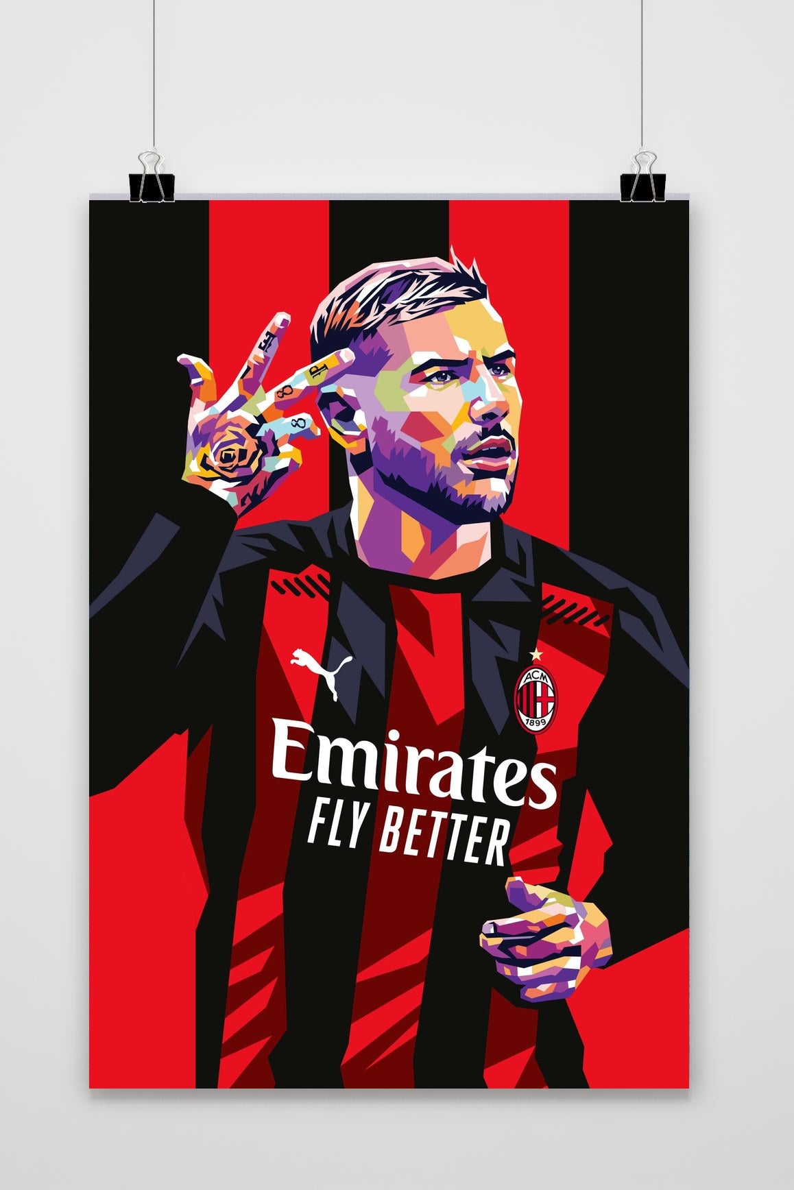 Póster Theo Hernández de 25 Artstreet