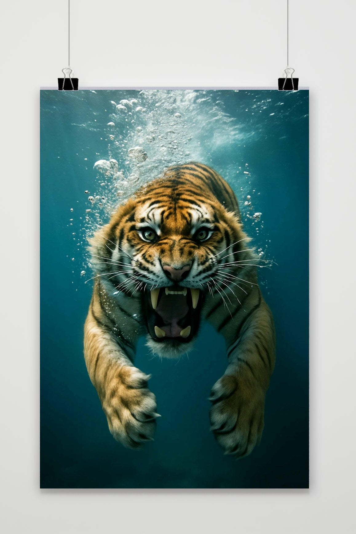 Affiche Tiger Underwater de 25 Artstreet