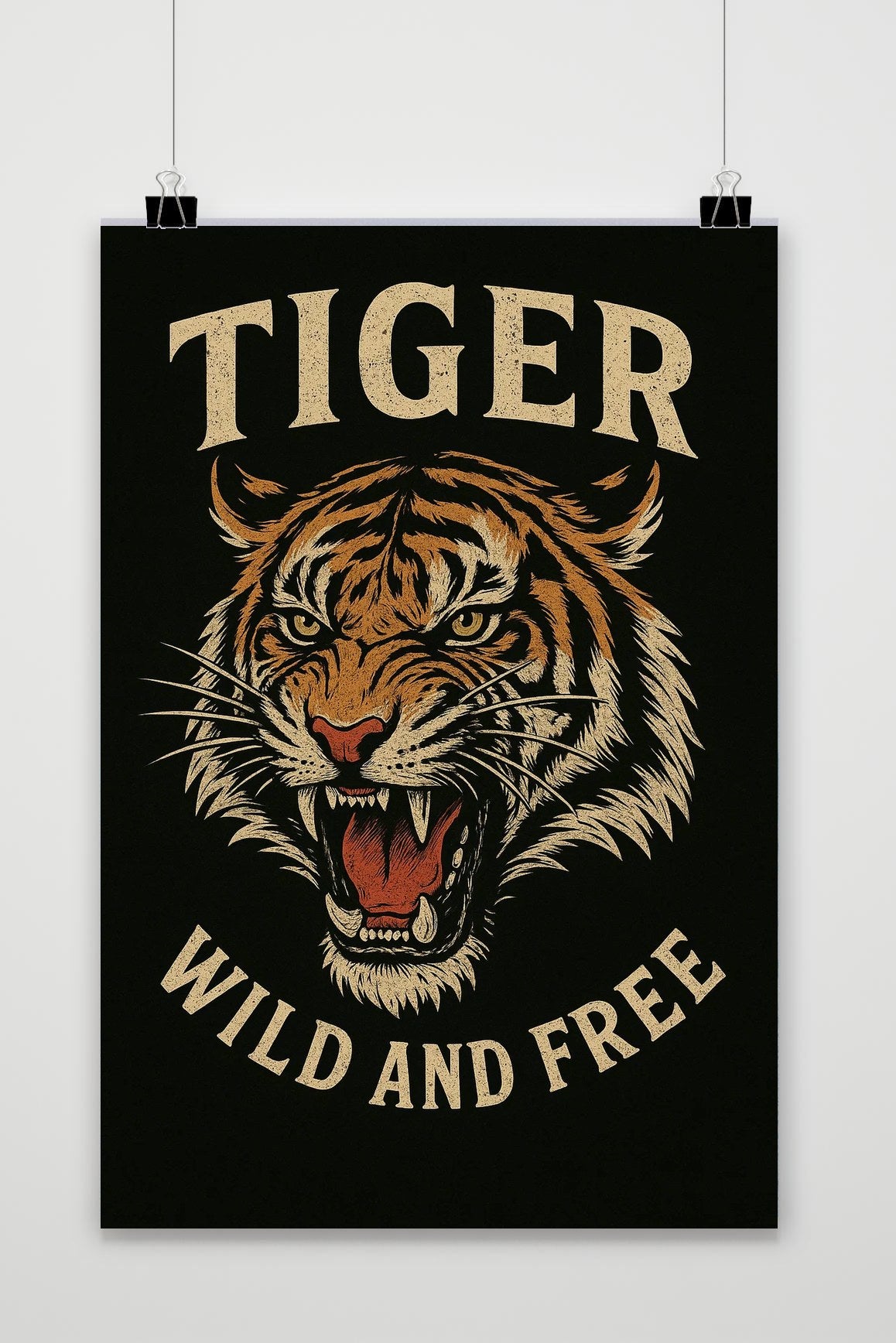 Affiche Tiger Wild And Free de 25 Artstreet