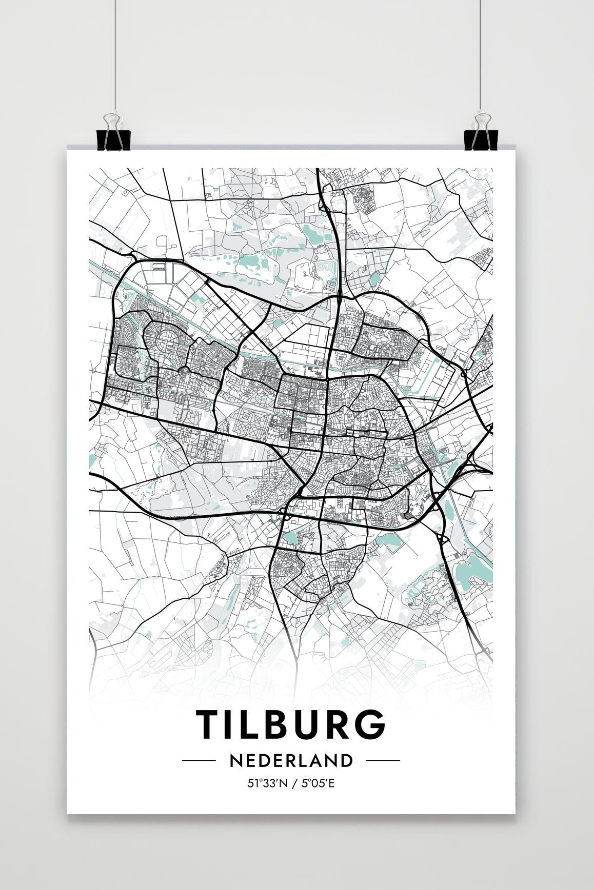 Tilburg Map — blauw