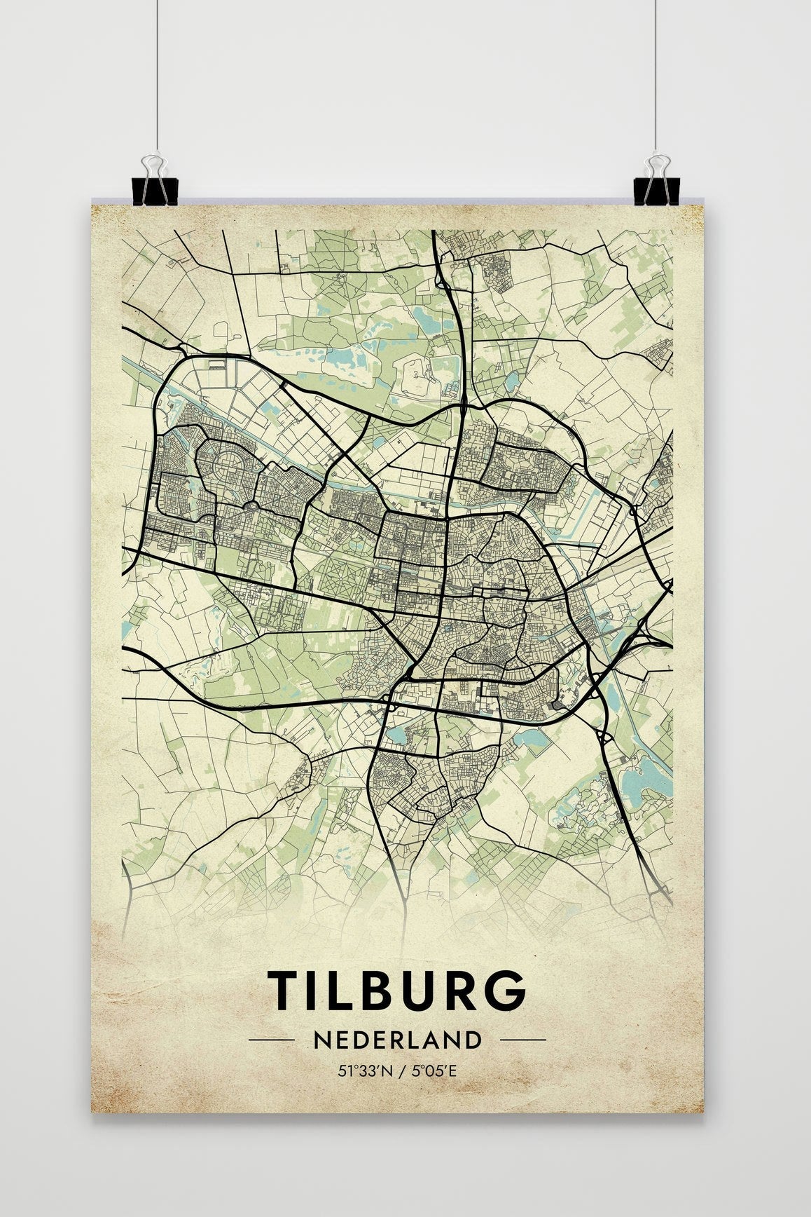 Tilburg Map — vintage