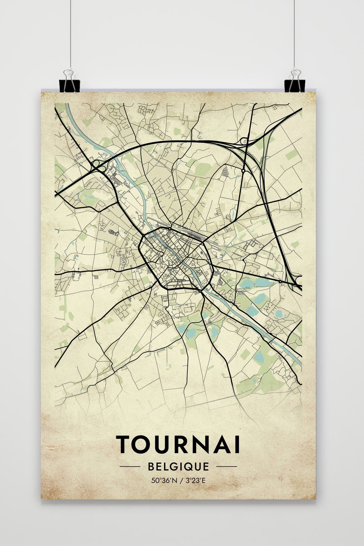 Tournai  Map — vintage