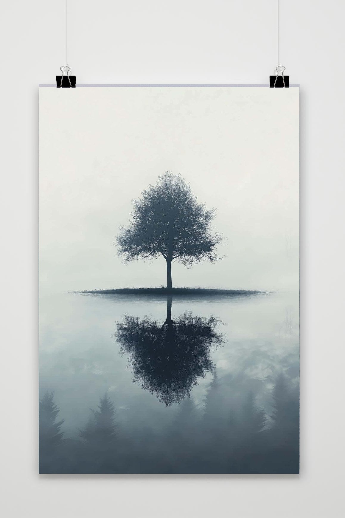 Affiche Tree Minimalist Zwart-Wit de 25 Artstreet
