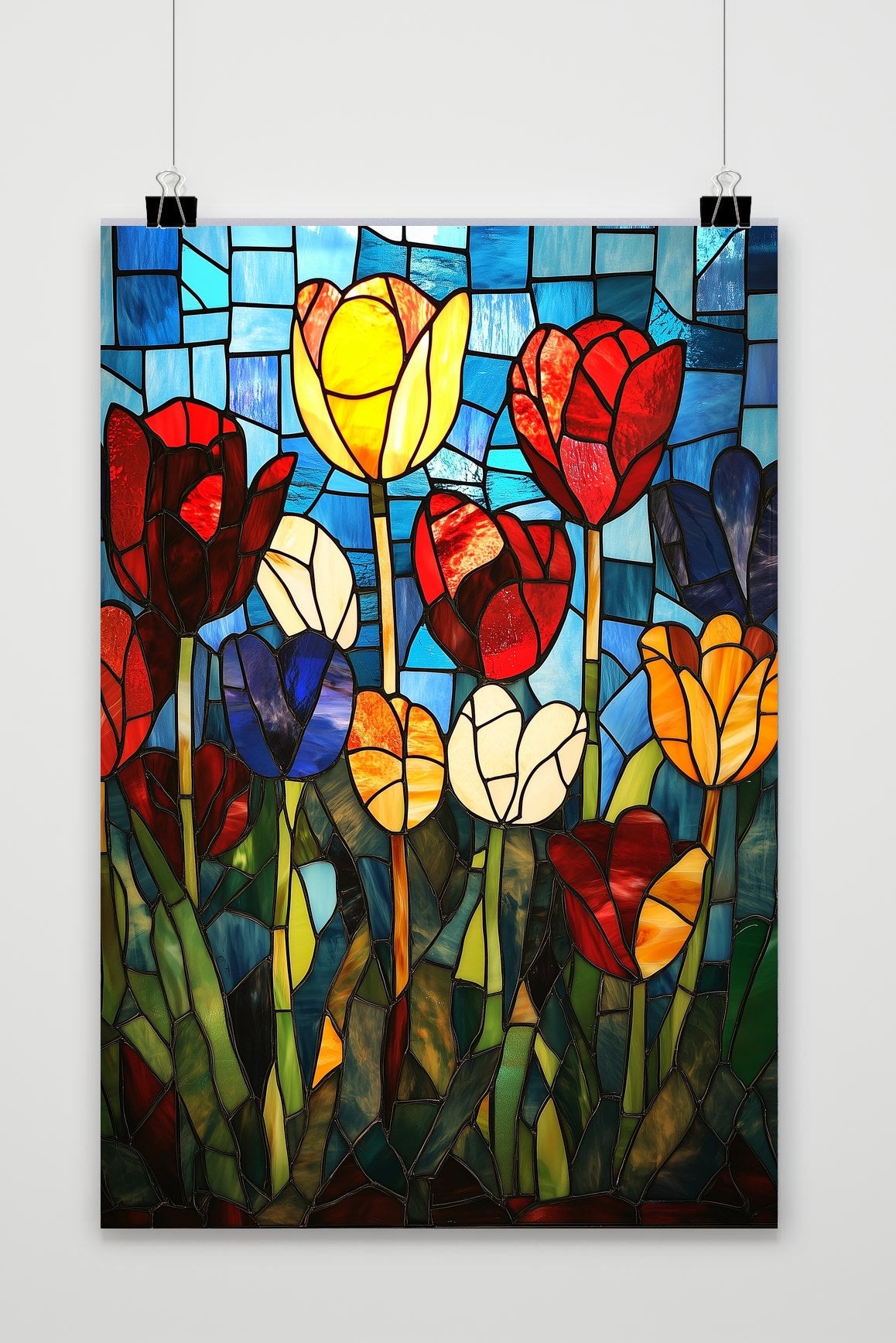 Tulips Mosaic poster van 25 Artstreet