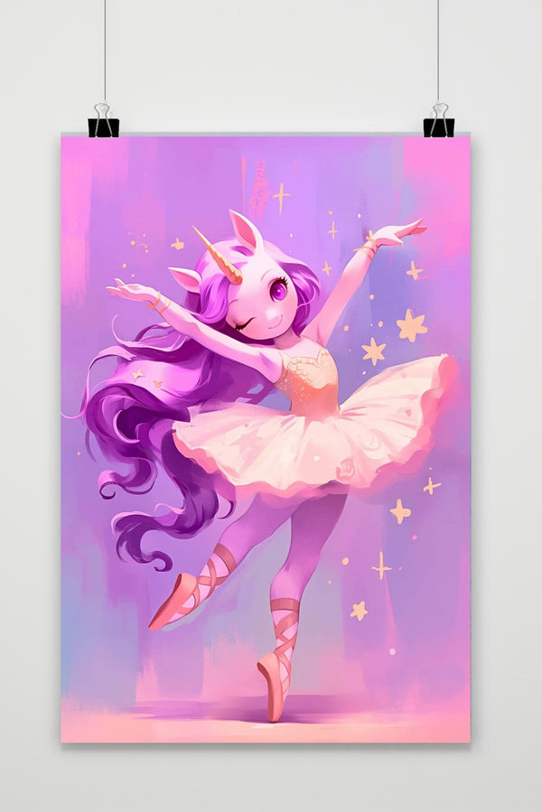 Unicorn Ballerina Poster