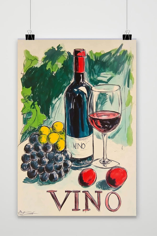Vino Aquarel Poster