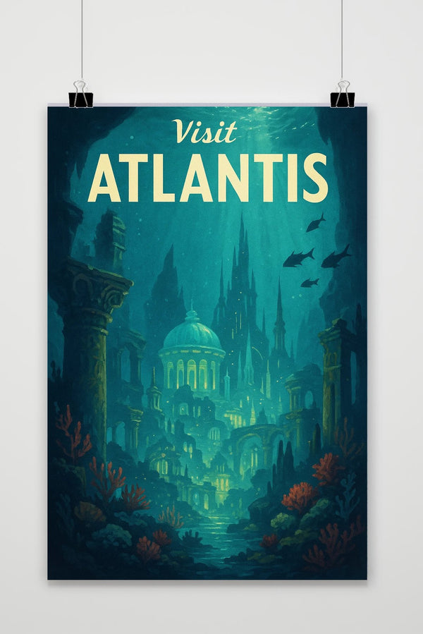 Visit Atlantis Quote Poster