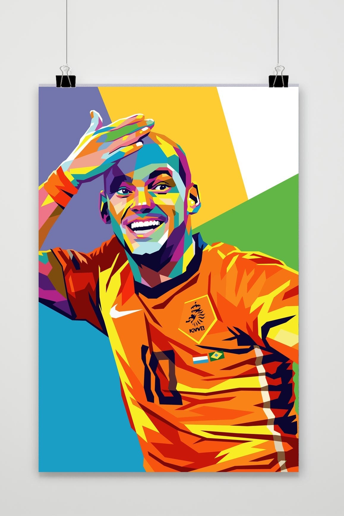 Wesley Sneijder Pop art Poster von 25 Artstreet