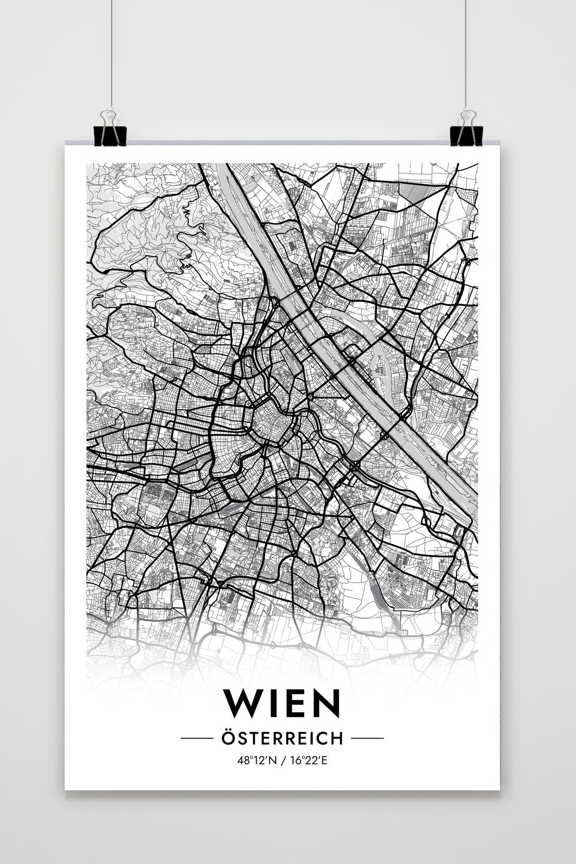 Wenen Kaart Oostenrijk — wit