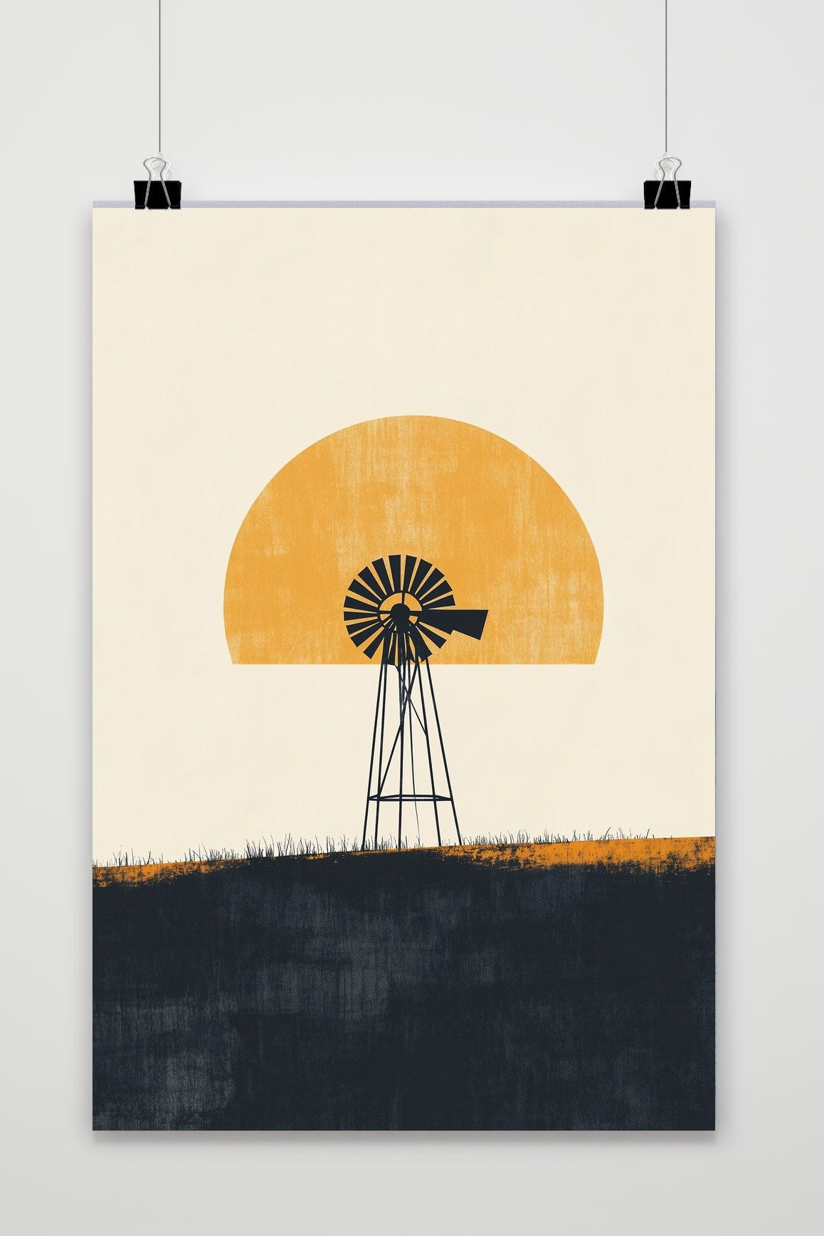 Windmill Minimalistic poster van 25 Artstreet