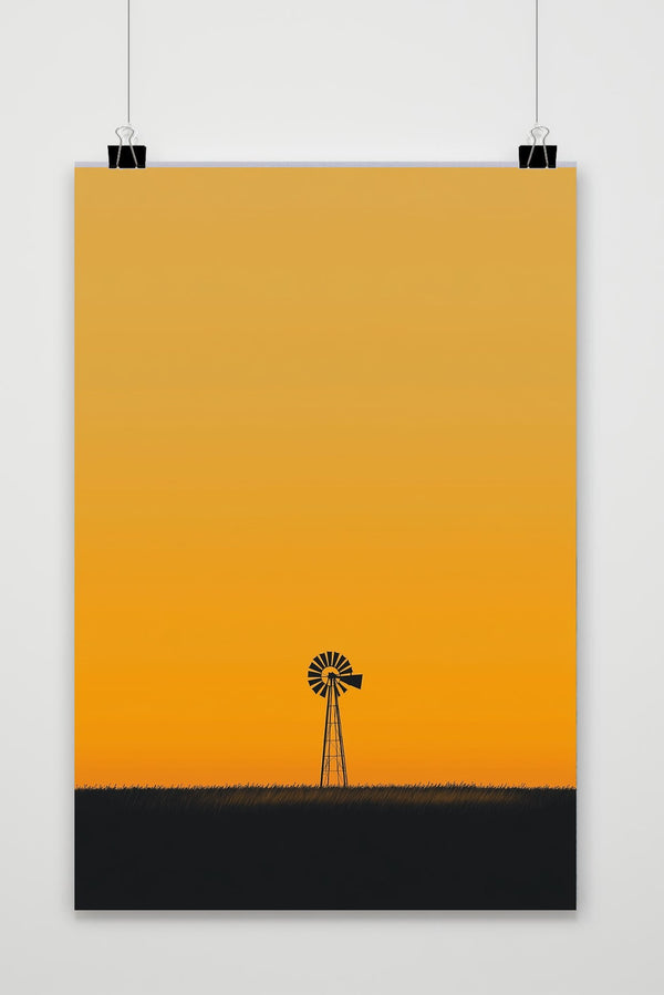 Windmill Minimalistic poster
