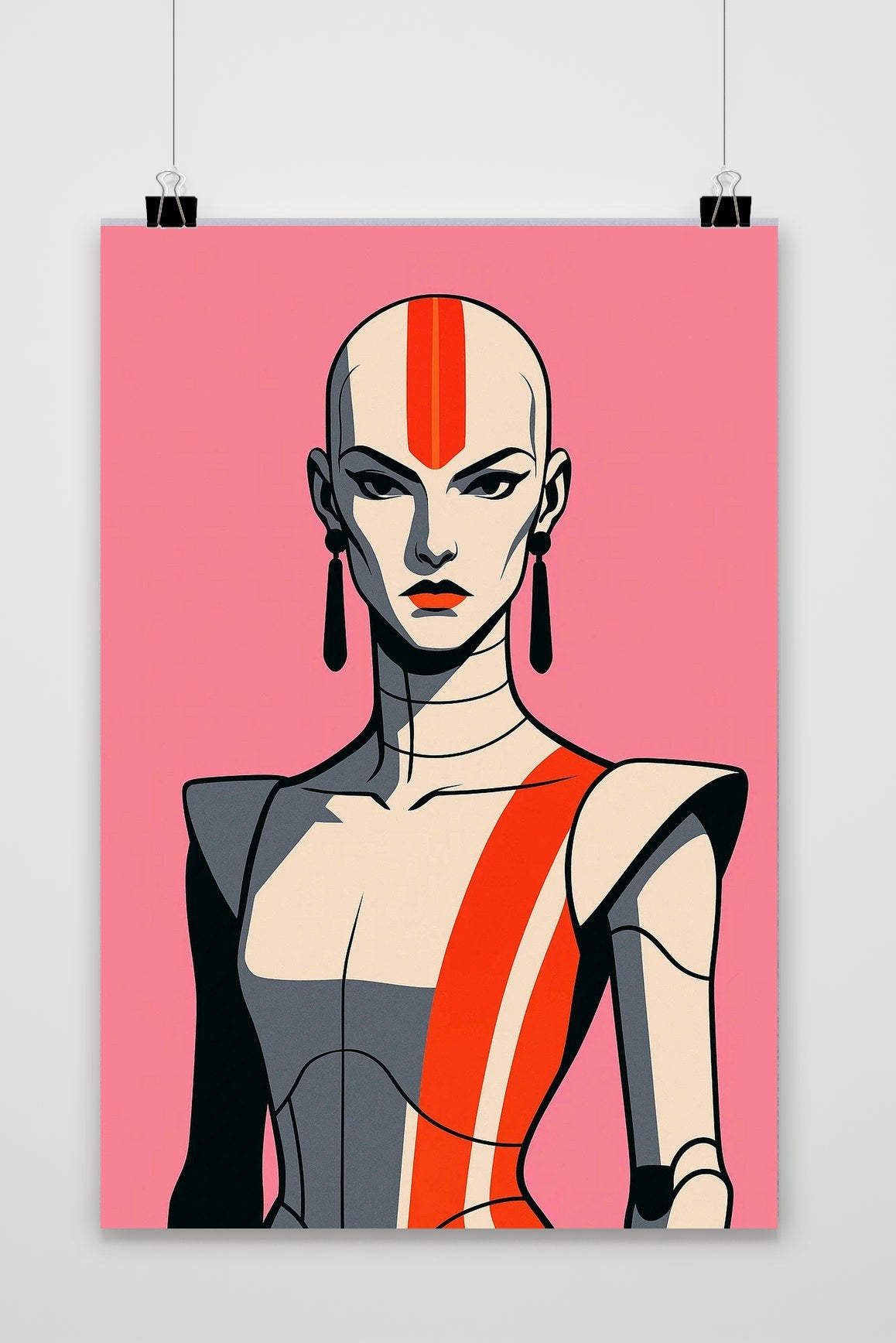 Woman Cyborg Cartoon poster van 25 Artstreet