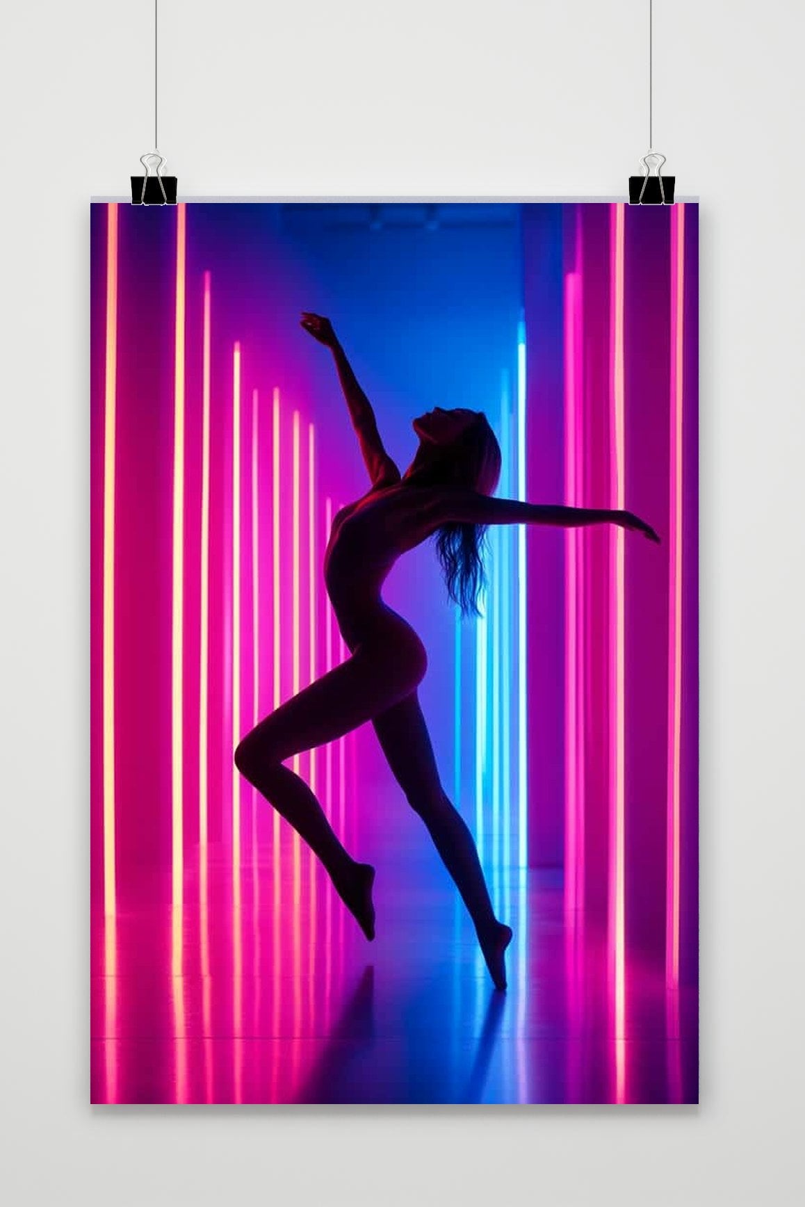 Woman Dance Neon poster van 25 Artstreet