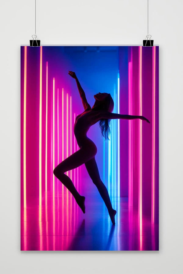 Affiche Woman Dance Neon