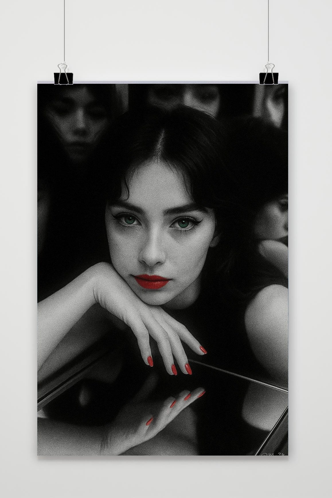 Affiche Woman Red Lips Portrait de 25 Artstreet
